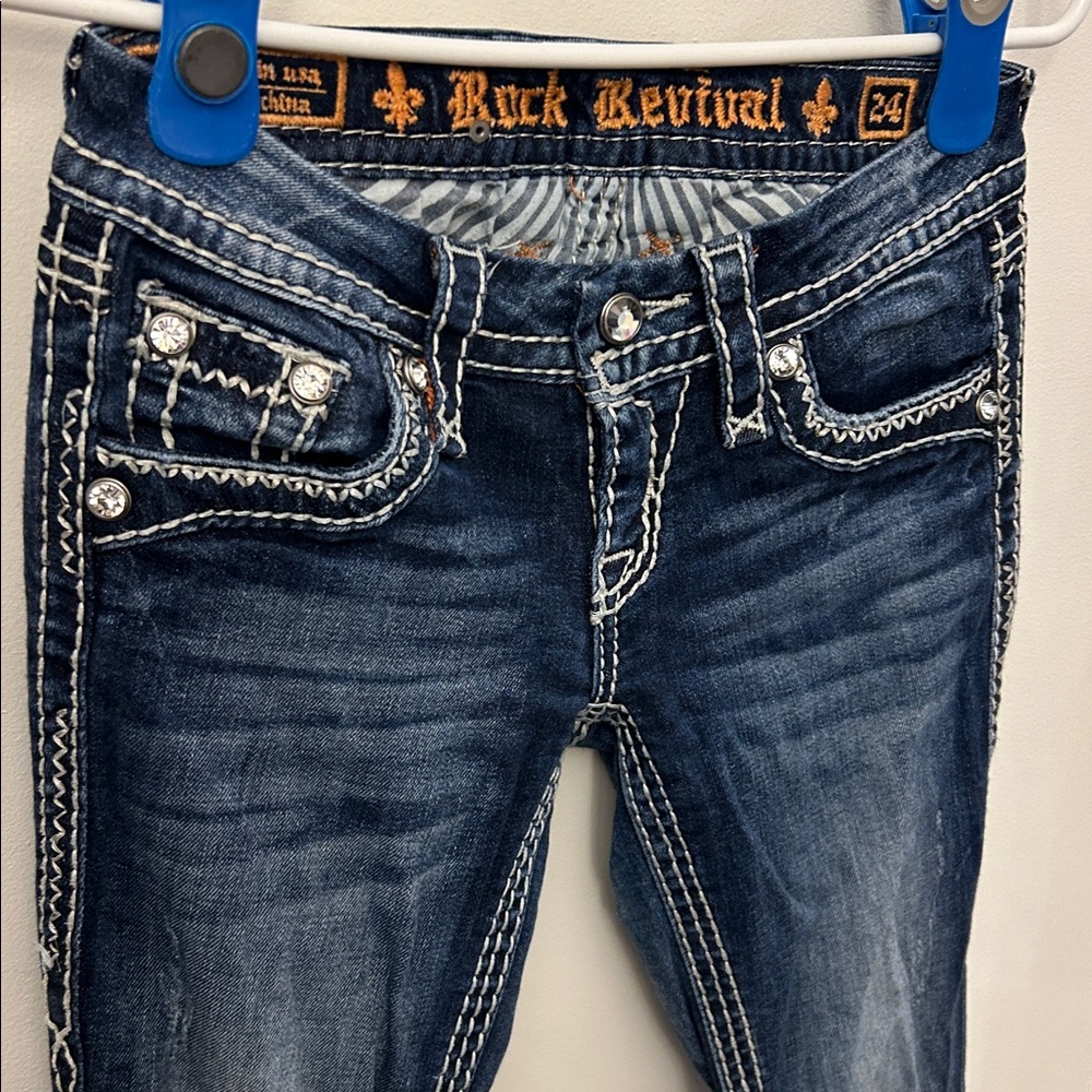 Rock Revival Embellished Jeans Size 24 - Picture 5 of 9